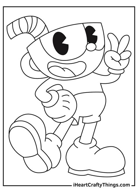 Cuphead color pages - Coloring Cuphead pages isn’t just about creating visually stunning artwork; it’s also a fantastic way to enhance fine motor skills. The precise movements required to color within the lines promote dexterity and control, which are essential for everyday tasks such as writing, eating, and dressing. 
